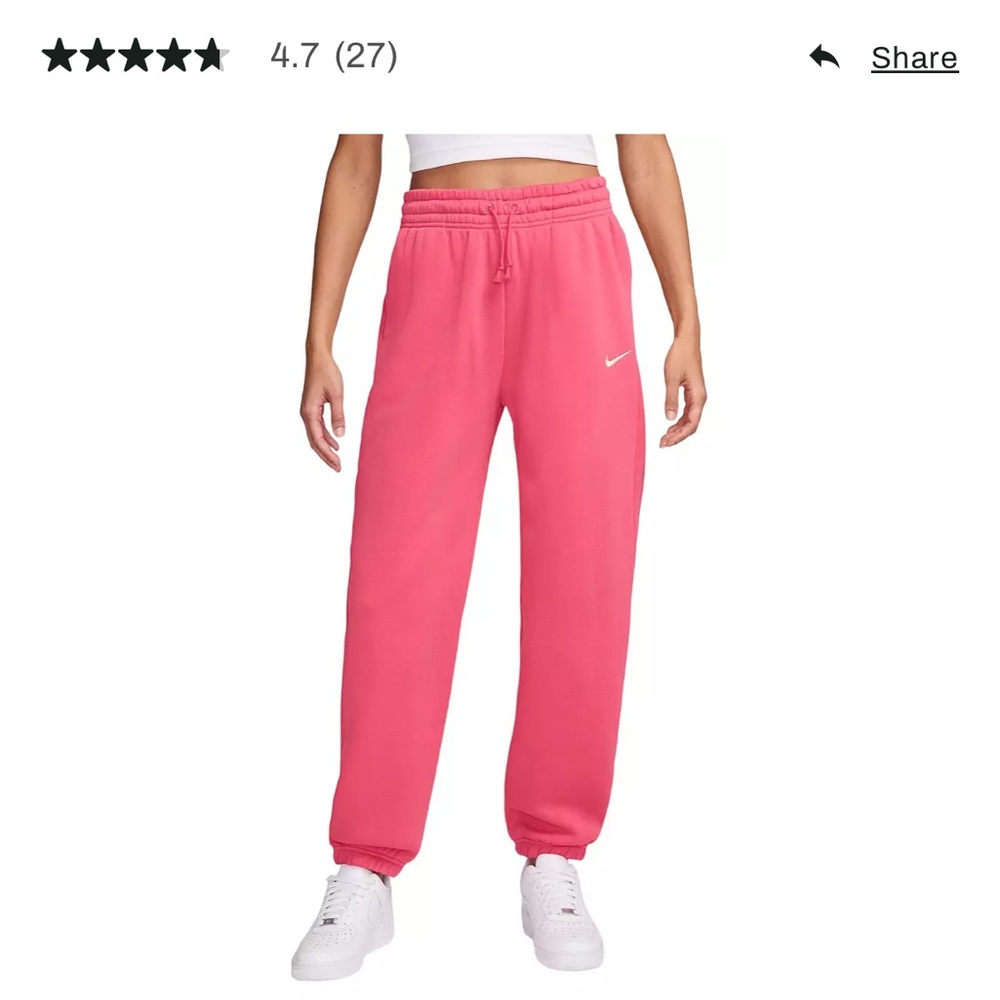 Nike High waisted Phoenix pink sweatpantss in medium